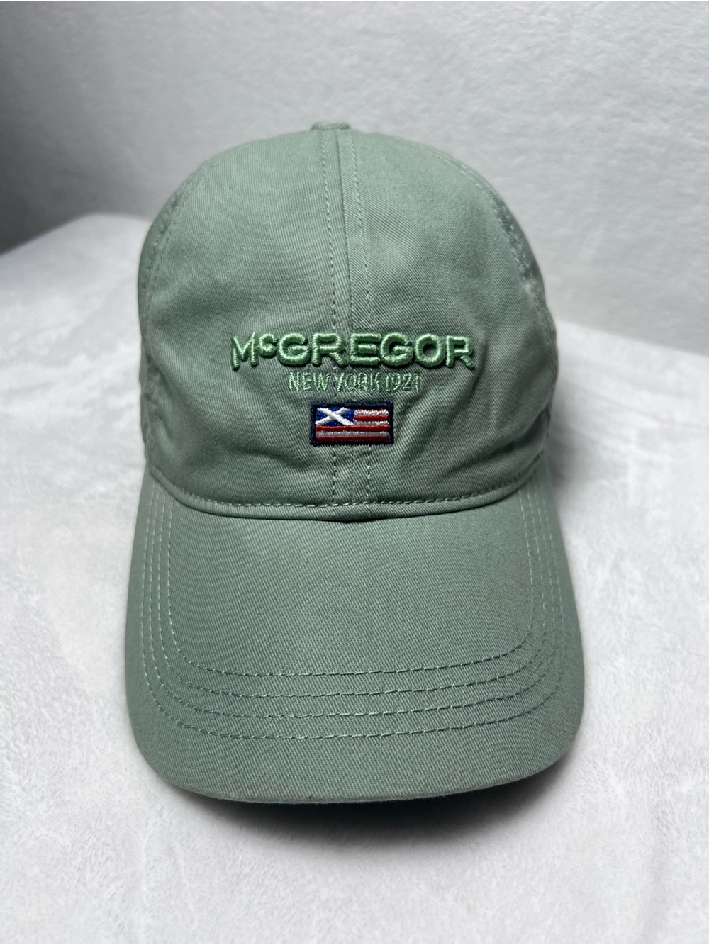 McGregor Light Sage Green Embroidered Logo Baseball Cap Hat